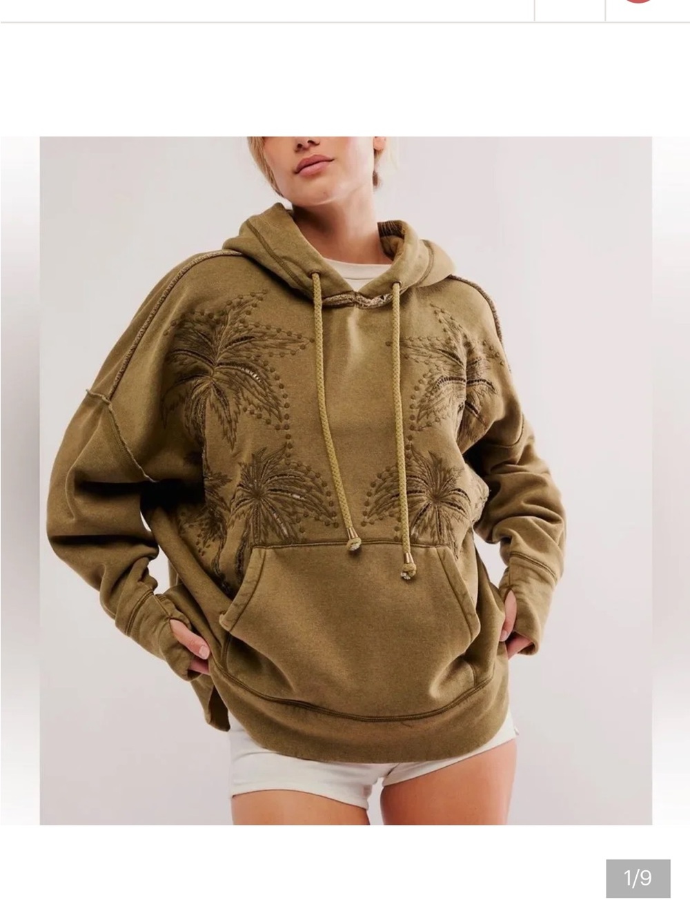 NWOT Free People Palm Springs Hoodie Fir Green Size M